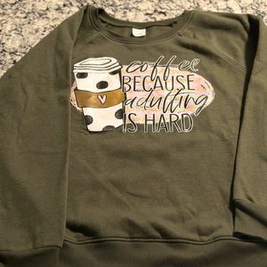 Boutique sweatshirt Olive Green Size Large